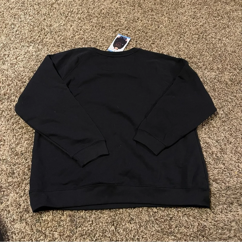 State of Mine Women’s Black Nebraska Smile Logo Sweatshirt Large Emoji - Picture 6 of 6